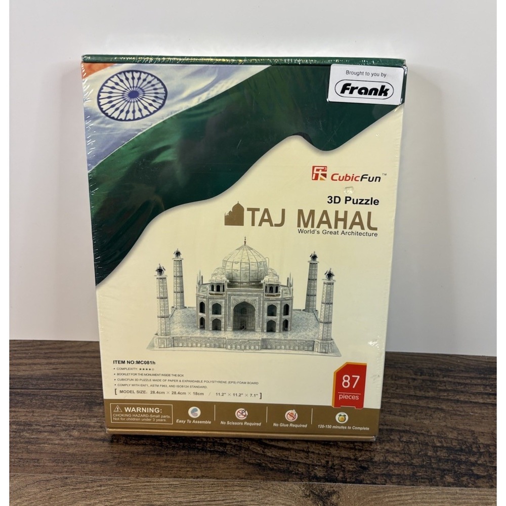 Taj Mahal 3-D Puzzle Cubic Fun Architecture Building 87 Pieces SEALED